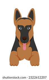 Cartoon puppy dogs breeds pets cute characters. Flat design of cute dogs and puppies vector illustration.