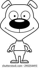 A cartoon puppy smiling.