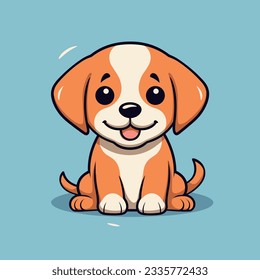  Cartoon Puppy Vector Decorative Art and Pet Store Logo Poster