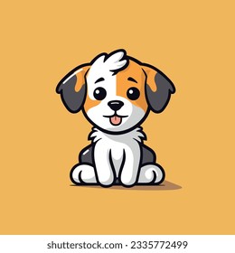  Cartoon Puppy Vector Decorative Art and Pet Store Logo Poster