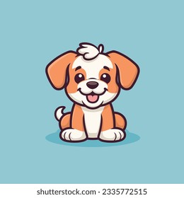  Cartoon Puppy Vector Decorative Art and Pet Store Logo Poster