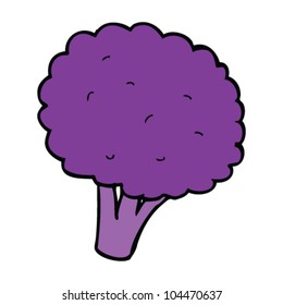 cartoon purple broccoli