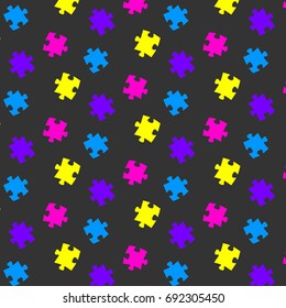 Cartoon puzzle vector wallpaper