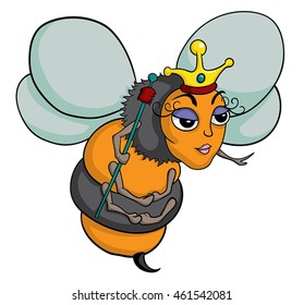 Cartoon queen bee