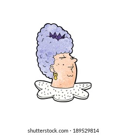 cabeza de caricatura de reina