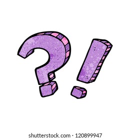 símbolo de interrogación y de signo de exclamación