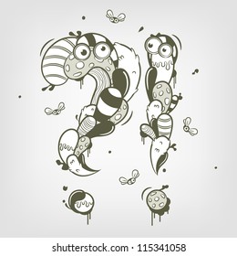 Cartoon question and exclamation marks