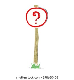 signo de interrogación de caricatura