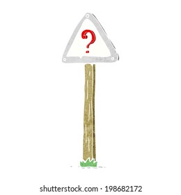 cartoon question mark sign