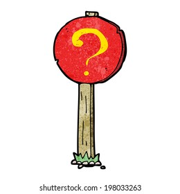 mensaje de signo de interrogación de caricatura