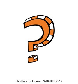 Cartoon question mark vector illustration