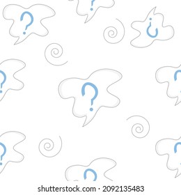 Cartoon question seamless pattern.Vector illustration.