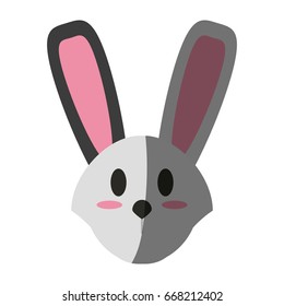 cartoon rabbit or bunny icon image 