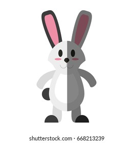 cartoon rabbit or bunny icon image 