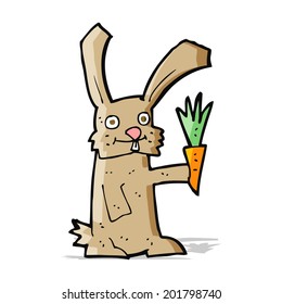 cartoon rabbit with carrot