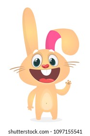 Cartoon Rabbit Character. Vector illustration. Easter. Isolated on white
