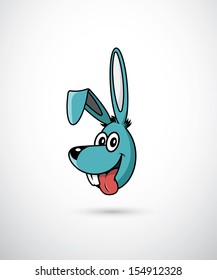 Cartoon rabbit character - vector illustration