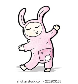 disfraz de conejo de dibujos animados