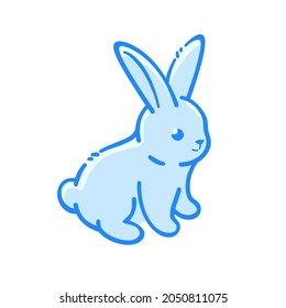 Cartoon rabbit, cute character for children. Vector illustration in cartoon style for abc book, poster, postcard.