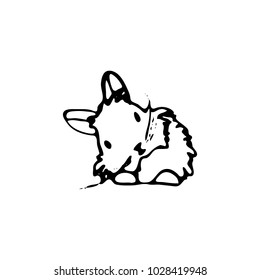 Cartoon Rabbit Doodle