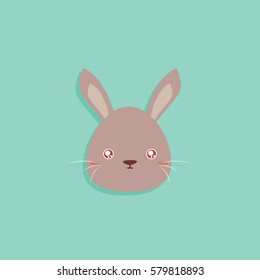 Cartoon rabbit face