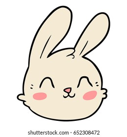 cartoon rabbit face