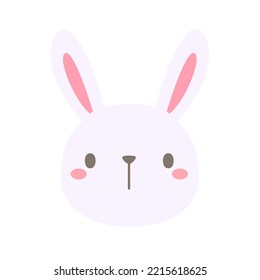 cartoon rabbit face cute pets for kids