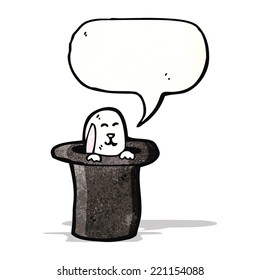  Cartoon-Kaninchen auf Hut