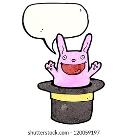cartoon rabbit in hat trick