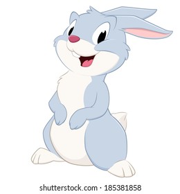 Cartoon rabbit. Isolated object for design element