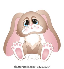 Cartoon rabbit. Isolated object for design element