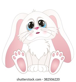 Cartoon rabbit. Isolated object for design element