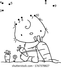 cartoon rabbit join 1 to 10