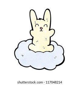 cartoon rabbit on cloud
