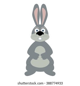 cartoon rabbit on white background
