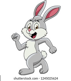 Cartoon rabbit running