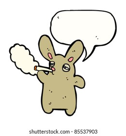 Cartoon-Kaninchen rauchen