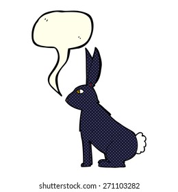 cartoon rabbit with speech bubble