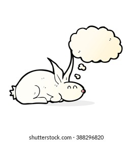 Cartoon-Kaninchen mit Sprachblase