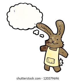 cartoon rabbit with thought bubble