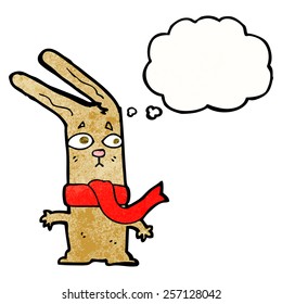 cartoon rabbit with thought bubble
