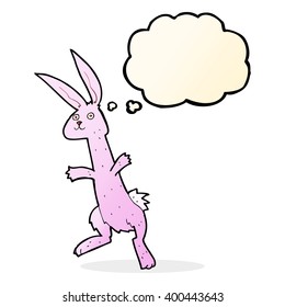 cartoon rabbit with thought bubble