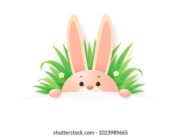 cartoon rabbit, vector