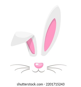 Cartoon Rabbit. Vector Greeting card template