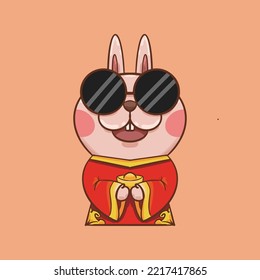 Cartoon Rabbit Year Illustration Materials

