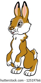 cartoon rabbit,children illustration,vector picture for little kids