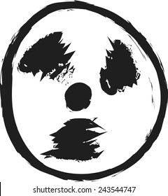 cartoon radiation symbol, vector