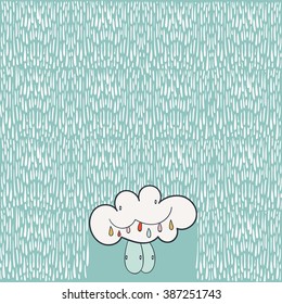 Cartoon rain background
