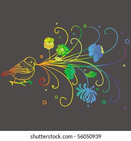 Elemento de diseño del arco iris de dibujos animados