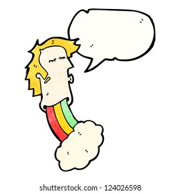 cabeza de arco iris de dibujos animados